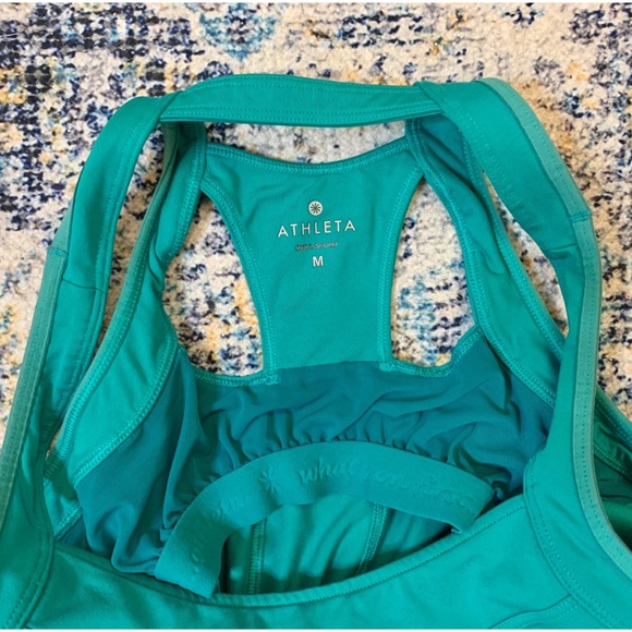 ATHLETA double take teal tank top size M - Picture 6 of 11